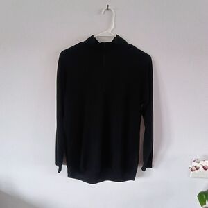 PolarMAX Quarter Zip Pullover Womens Large Black Fleece Base Layer USA